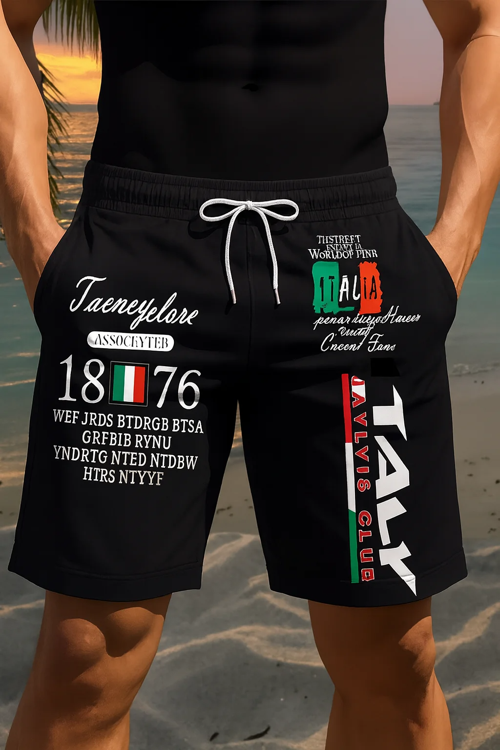 Men’s Quick-Dry 3D Printed Swim & Surf Shorts