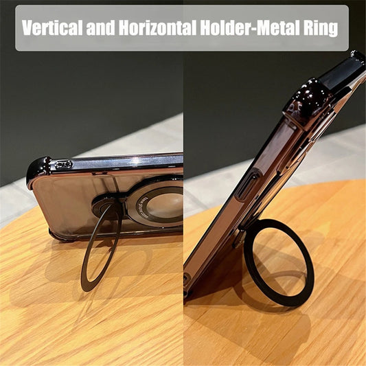 Luxury Magnetic Shockproof Case with Kickstand – For iPhone 11–16 Series