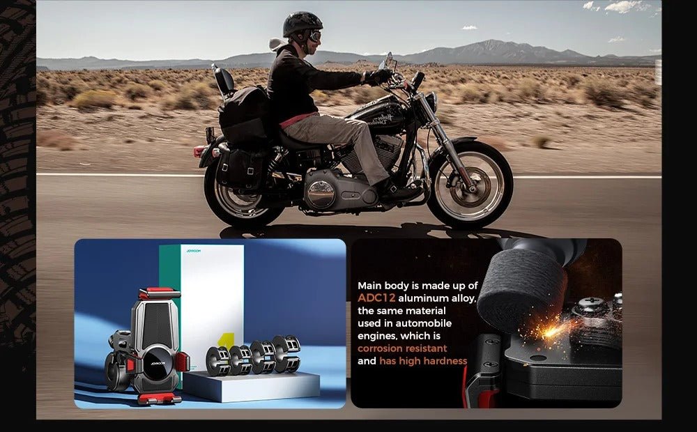 Joyroom Shock-Absorbing Motorcycle & Bike Phone Mount