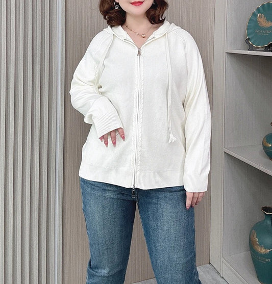 BISENMADE Women’s Hooded Knit Cardigan – Autumn 2024 Drop