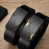 Men’s PU Leather Belt – Geometric Fashion Statement
