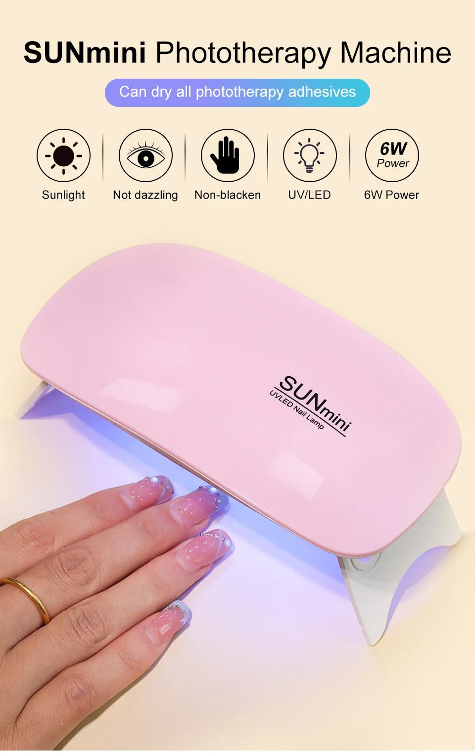 Limegirl Mini LED Nail Lamp – 6W Portable UV/LED Dryer