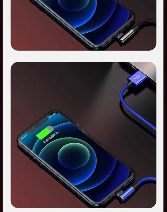 90° Fast Charging & Data Cable – Type-C to USB-A