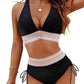 2025 Textured Bikini Set – High Waist, Wire-Free & Stylish
