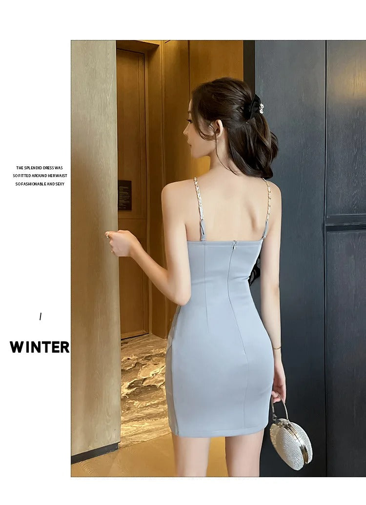 🌙 Summer Sexy Jersey Bodycon Dress – Minimal Chic Edit