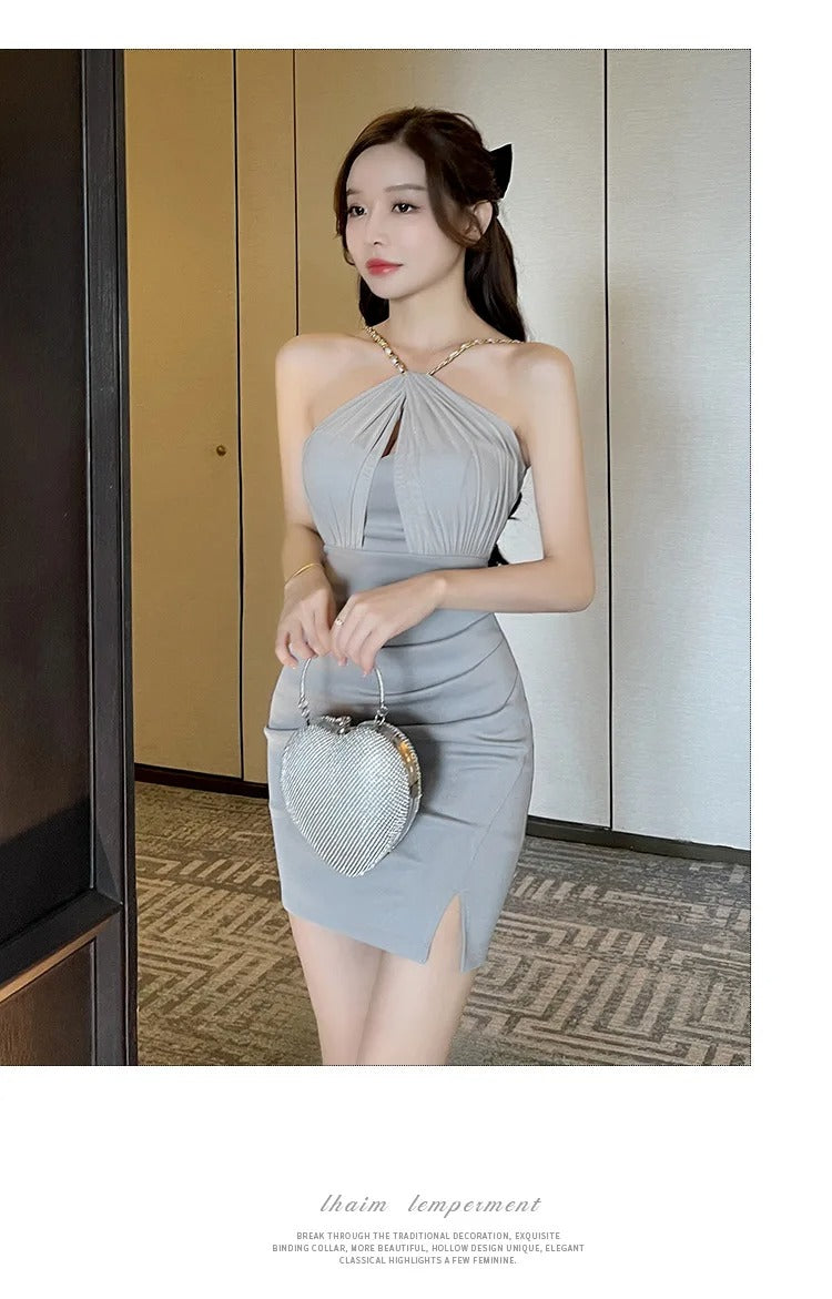 🌙 Summer Sexy Jersey Bodycon Dress – Minimal Chic Edit