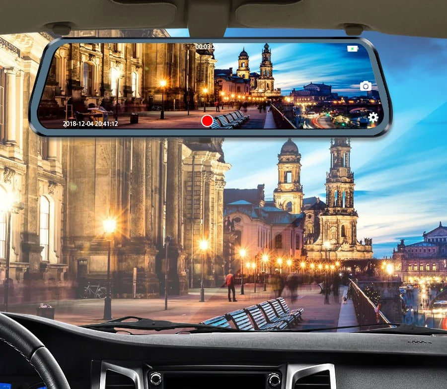 H96 Smart Dash Cam – 10" Full Touchscreen Rearview Mirror DVR