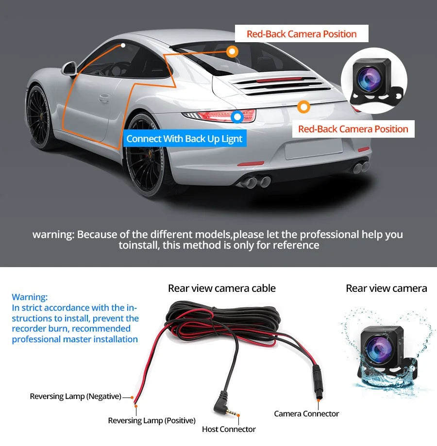 H96 Smart Dash Cam – 10" Full Touchscreen Rearview Mirror DVR