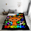 Soft Cartoon Flannel Blanket – Cozy Summer Essential