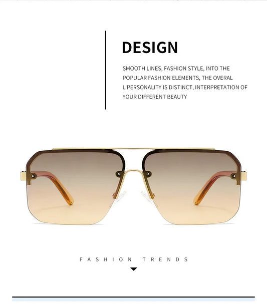 Trendy Rectangle Sunglasses – Lightweight UV400 Shades