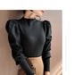 Women’s Puff Sleeve Knit Pullover – Autumn/Winter