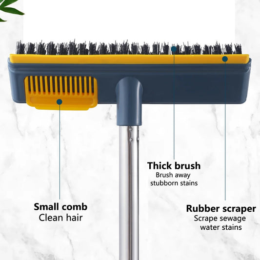 2-in-1 Adjustable Floor Scrub Brush – Effortless Cleaning, Zero Strain