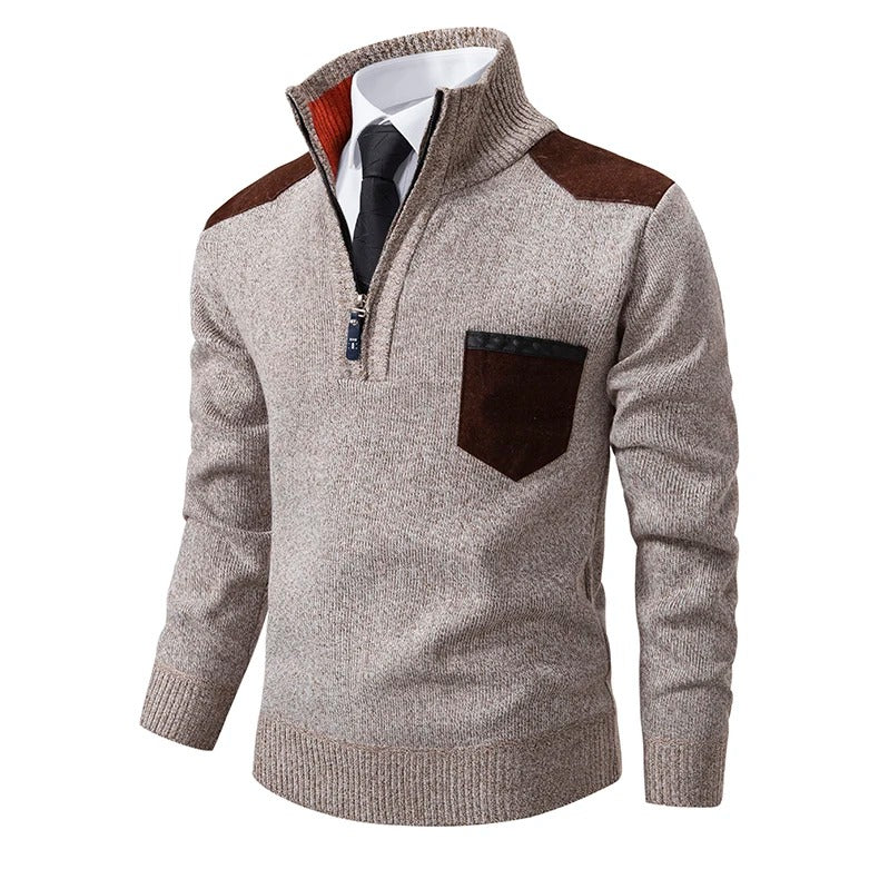 Men’s Thick Knit Turtleneck Pullover – Winter Smart Casual Style