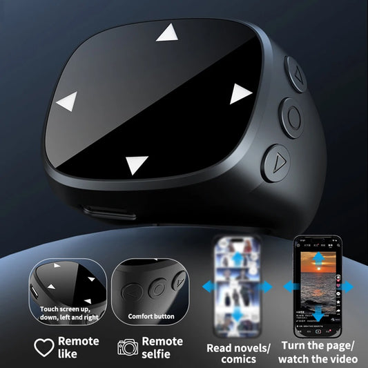 Fingertip Bluetooth Remote Control – Video, Scrolling & Page Turning
