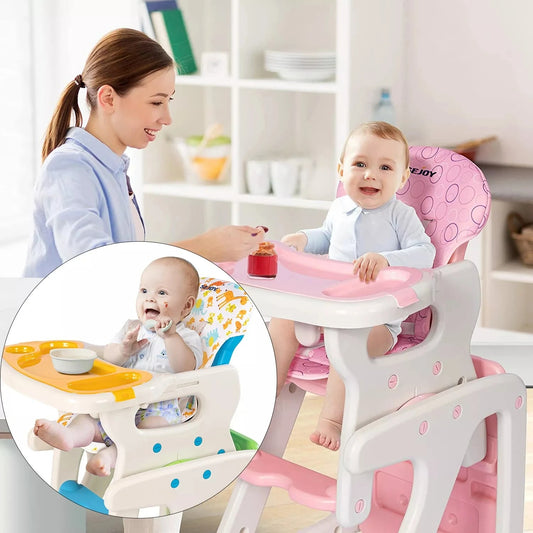 👶 Sejoy 3-in-1 Baby High Chair – Safe, Comfy & Grows with Your Child