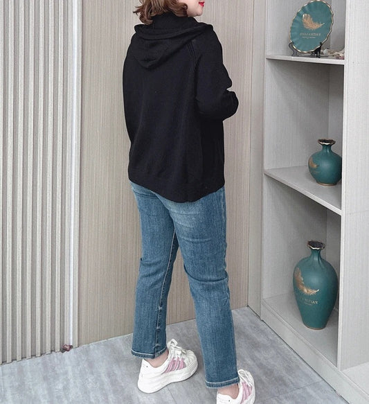 BISENMADE Women’s Hooded Knit Cardigan – Autumn 2024 Drop