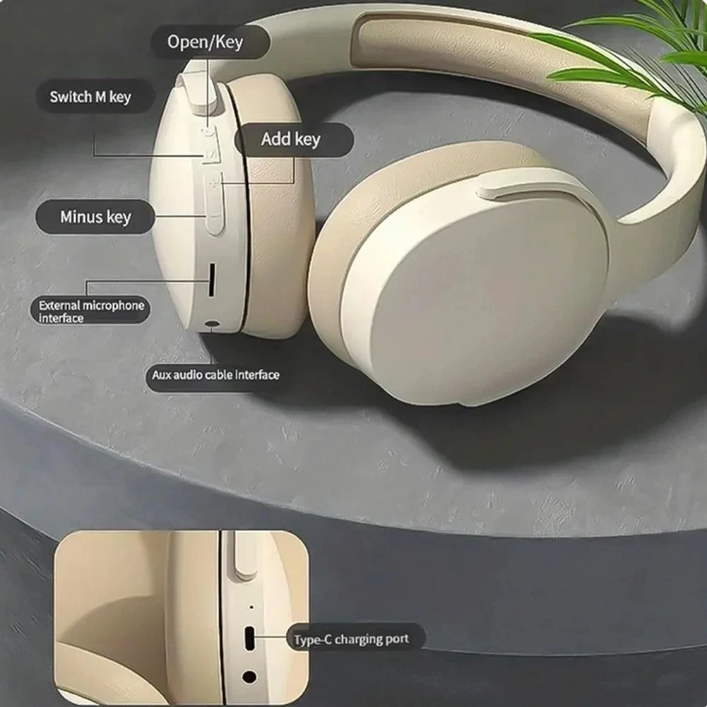 BMAD P2961 – Wireless Bluetooth 5.3 Headphones with Foldable Design & Deep Bass