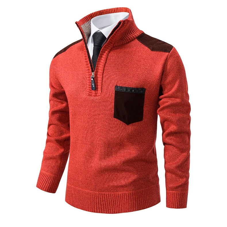 Men’s Thick Knit Turtleneck Pullover – Winter Smart Casual Style