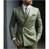 👔 Men’s Smart Casual Double-Breasted Suit – Modern Essential