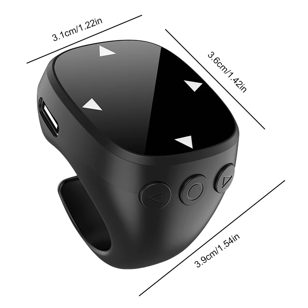Fingertip Bluetooth Remote Control – Video, Scrolling & Page Turning