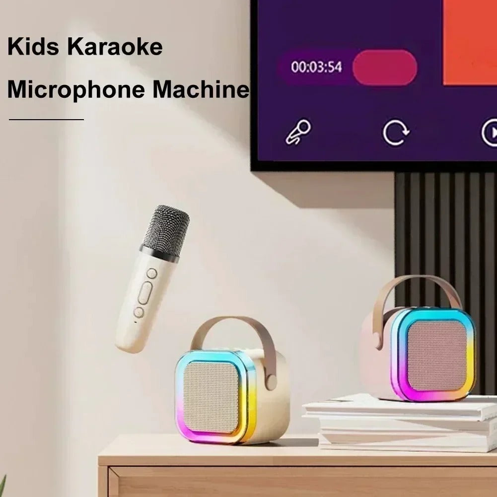 CHUBAN K12 Wireless Portable Karaoke Speaker – RGB Lights & Dual Microphones