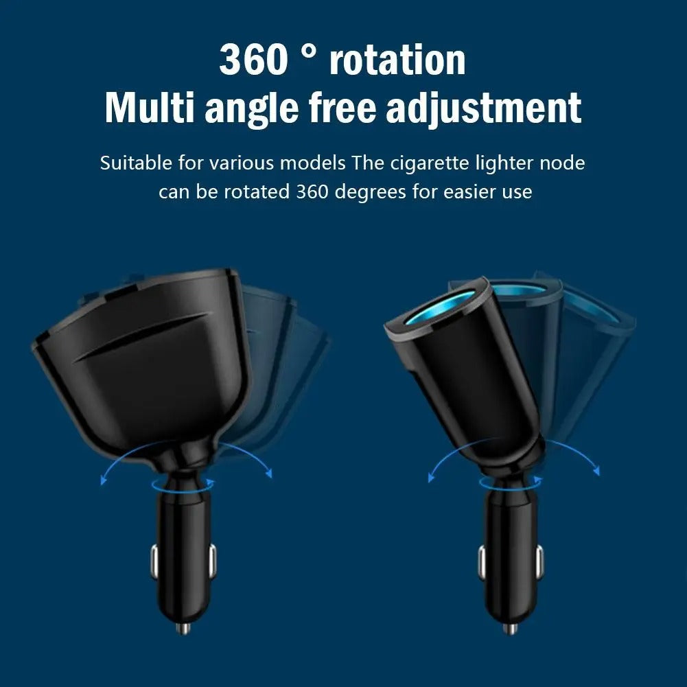 Car Cigarette Lighter Charger – Fast Charge | Multi-Port Power Hub