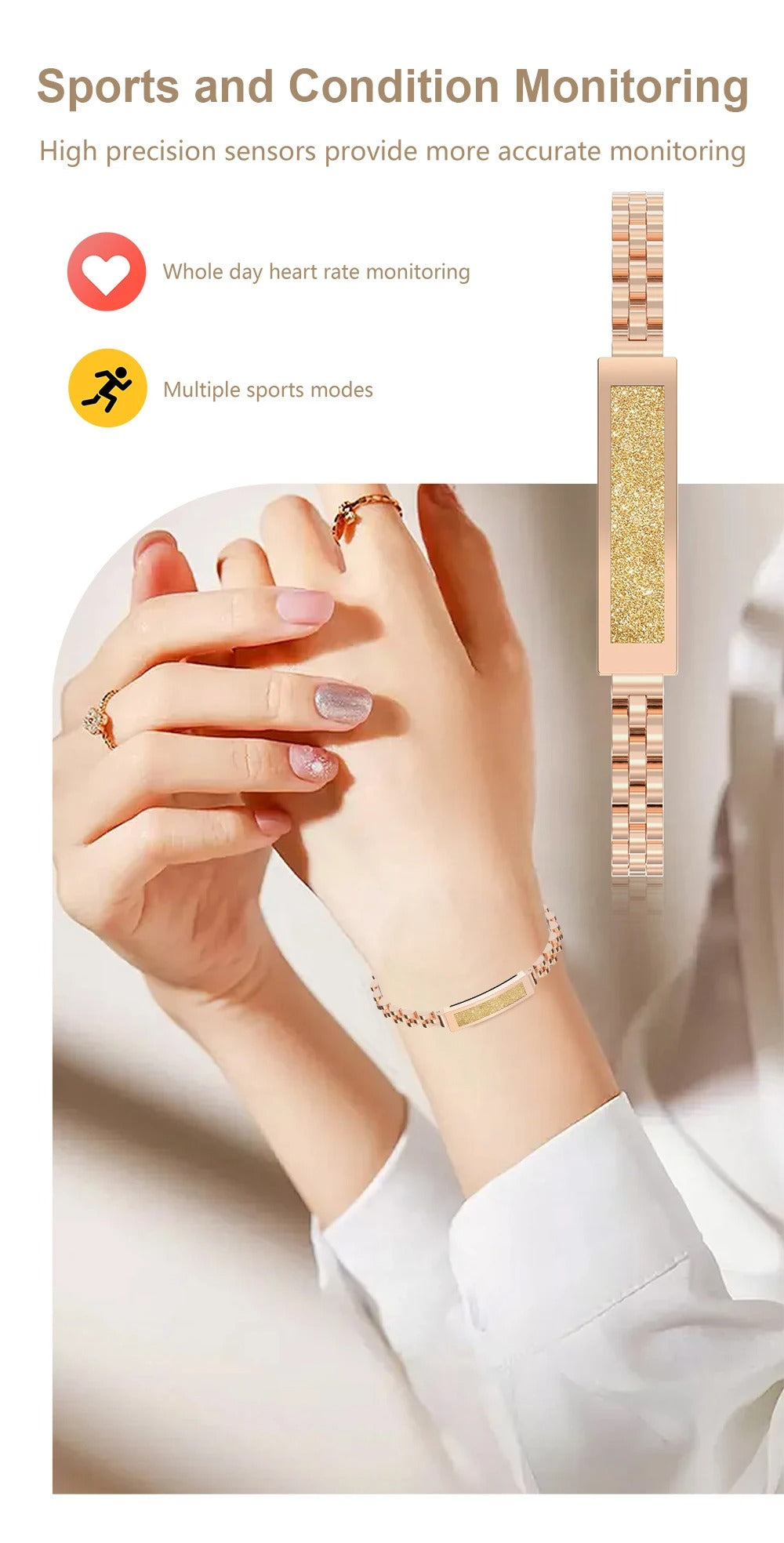 LIGE Smart Bracelet 2025 – Stylish Health & Fitness Tracker