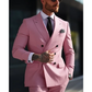 👔 Men’s Smart Casual Double-Breasted Suit – Modern Essential