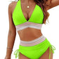 2025 Textured Bikini Set – High Waist, Wire-Free & Stylish