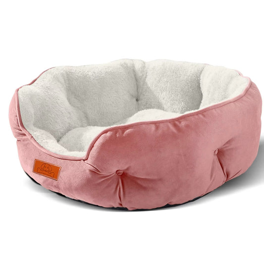 Cozy Corduroy Pet Bed – Plush, Non-Slip Nest for Small & Medium Pets