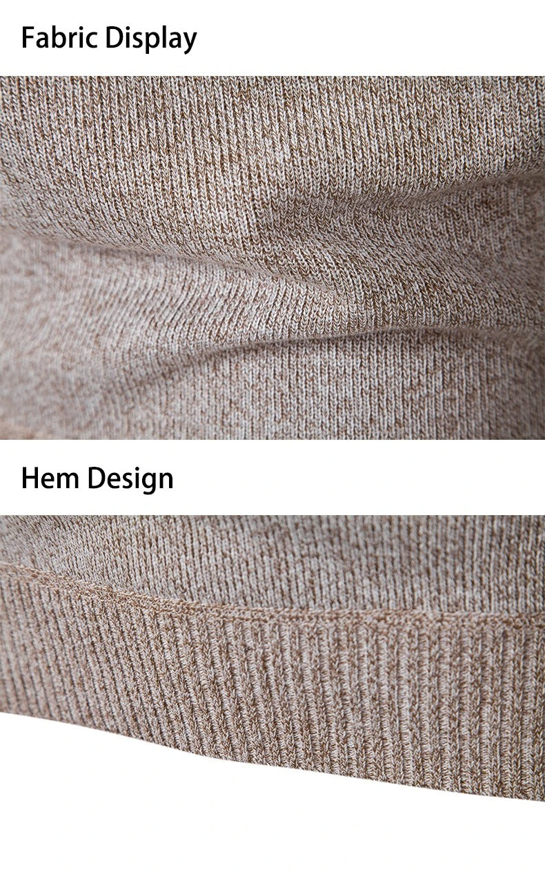 Men’s Thick Knit Turtleneck Pullover – Winter Smart Casual Style