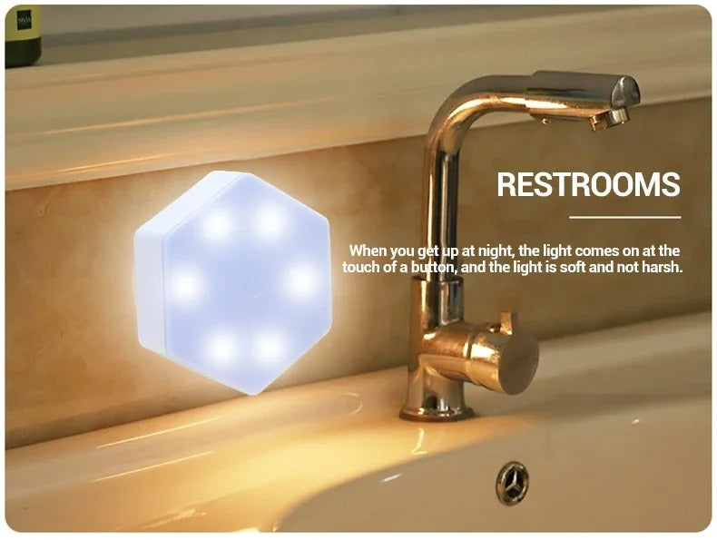 Quantum Hexagon Touch LED Wall Light – Modular, Magnetic & Smart Lighting