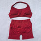 Women’s Seamless Activewear Set – Sports Bra & Shorts