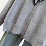 Women’s Solid Knit Button-Down Sweater – ZJAISS