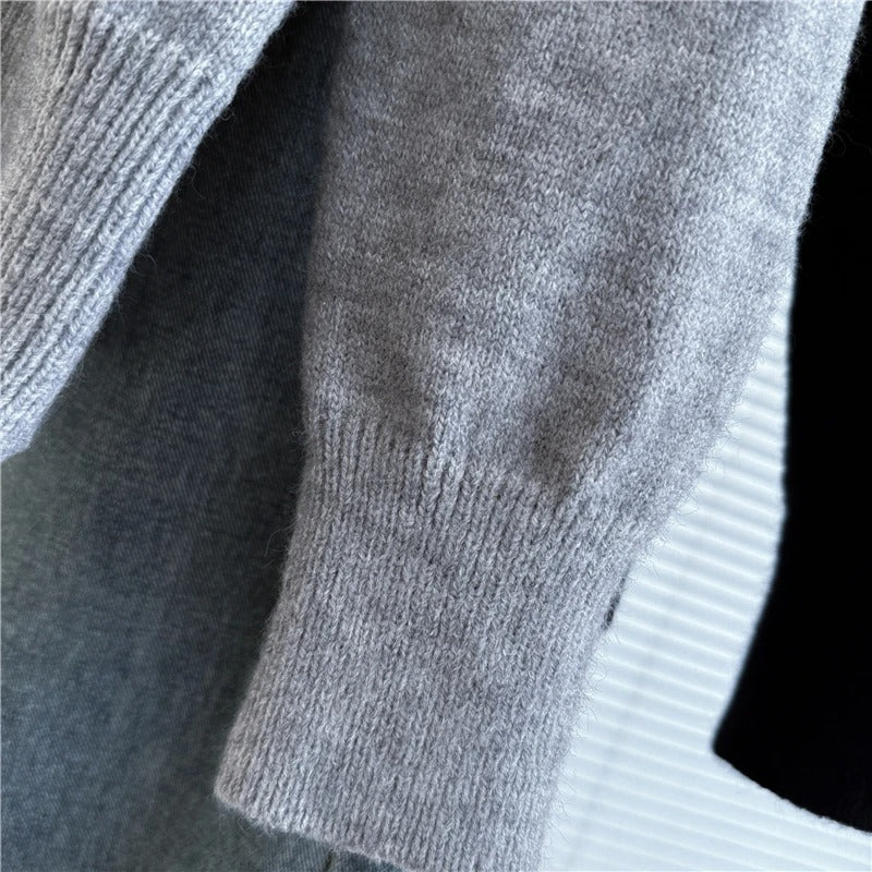 Women’s Solid Knit Button-Down Sweater – ZJAISS