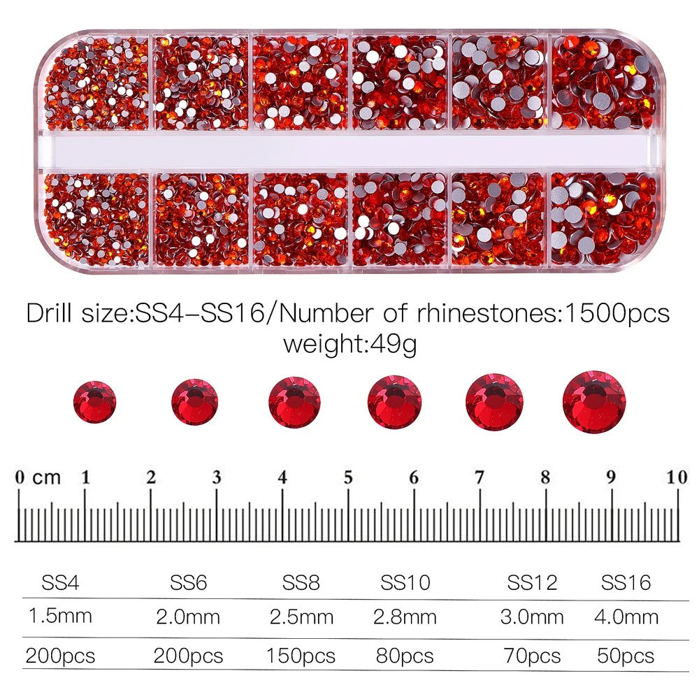 MINGLEE Crystal Glass Rhinestones for Nail Art & DIY – Mixed Flatback SS4-SS16