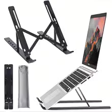 XMSJ Ergonomic Aluminum Laptop Stand – Adjustable, Portable & Heat-Smart