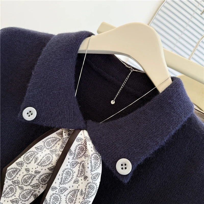 Women’s Solid Knit Button-Down Sweater – ZJAISS