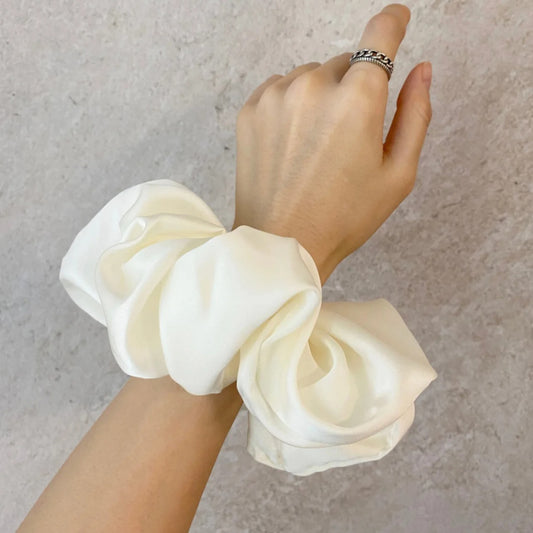Luxury Satin Hair Scrunchie – Korean Style for Women & Girls