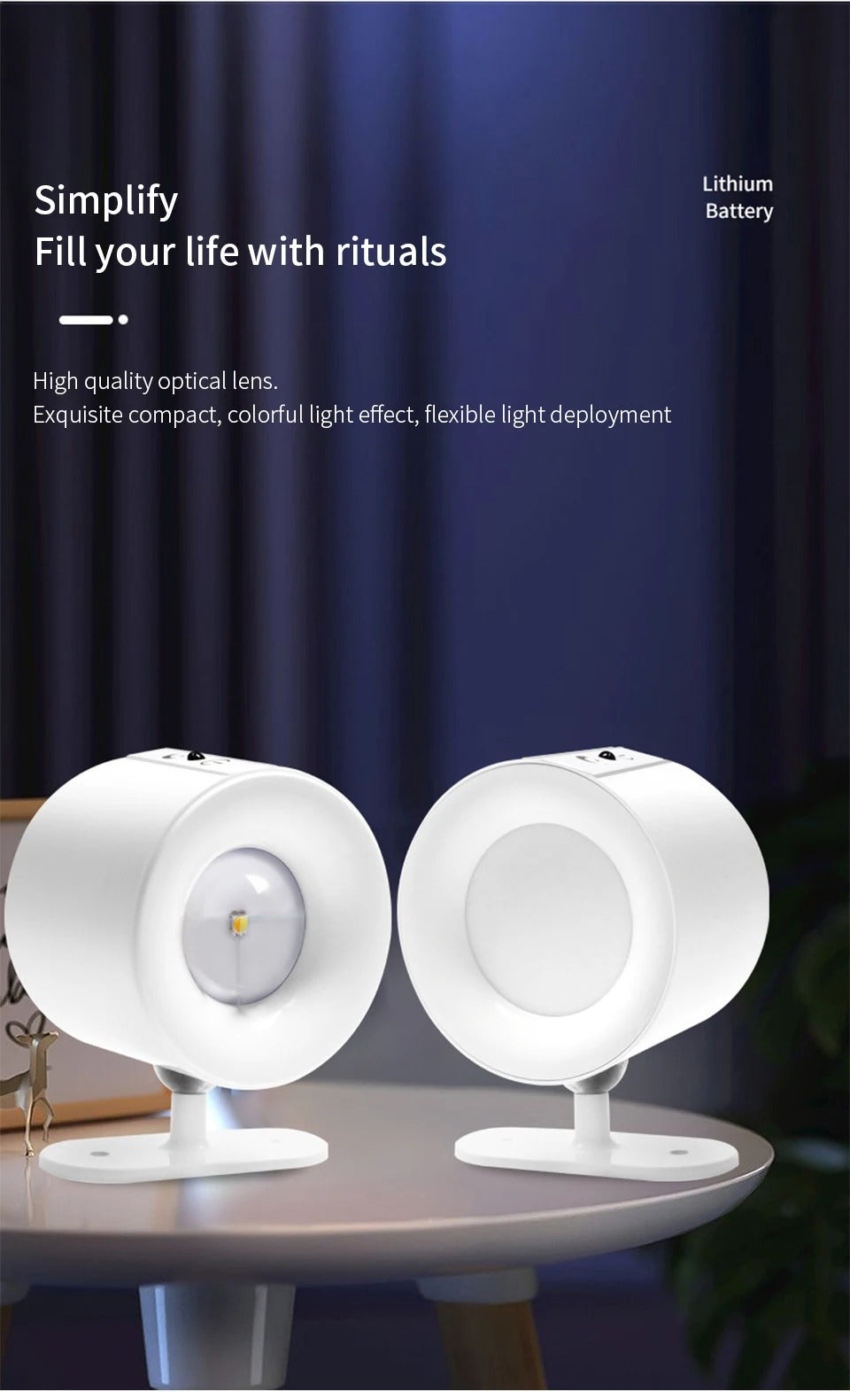 Magnetic LED Wall Lamp – Wireless, Touch-Control & 360° Rotatable