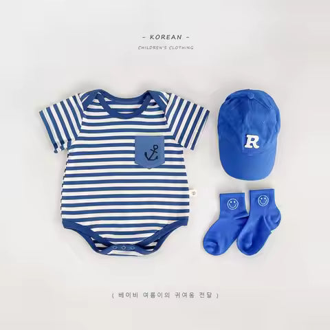 Baby Boys Summer Cotton Bodysuit