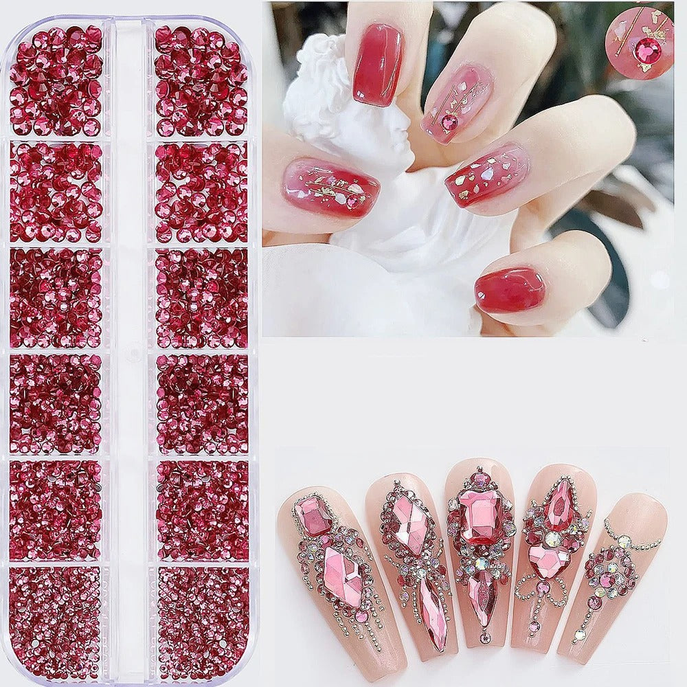 MINGLEE Crystal Glass Rhinestones for Nail Art & DIY – Mixed Flatback SS4-SS16