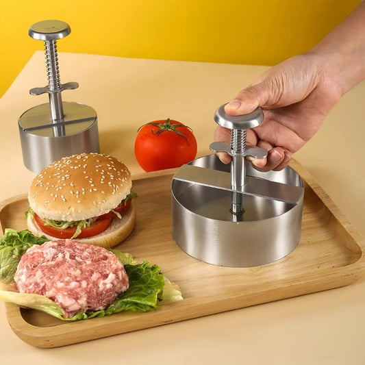 Stainless Steel Manual Burger & Patty Press – Perfect Homemade Patties