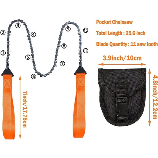Portable Handheld Chain Saw – Compact Outdoor Survival Tool