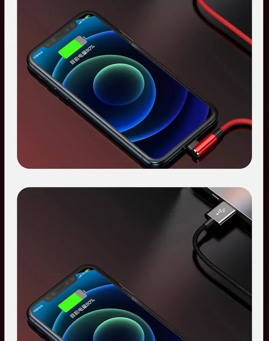 90° Fast Charging & Data Cable – Type-C to USB-A