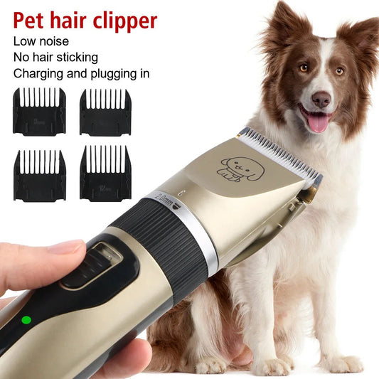 ✨ Sleek Gold Pet Hair Trimmer – Groom Like a Pro at Home 🐾