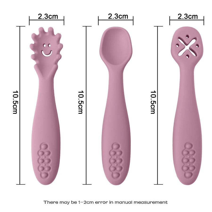 🥄 Silicone Baby Flatware – Safe, Gentle & Easy to Use