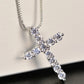 Sterling Silver Crystal Cross Necklace – Chic & Playful Jewelry for Women