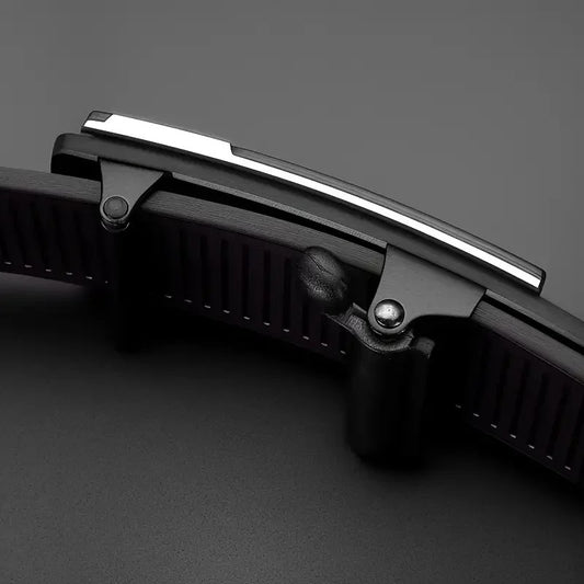 Men’s PU Leather Belt – Geometric Fashion Statement