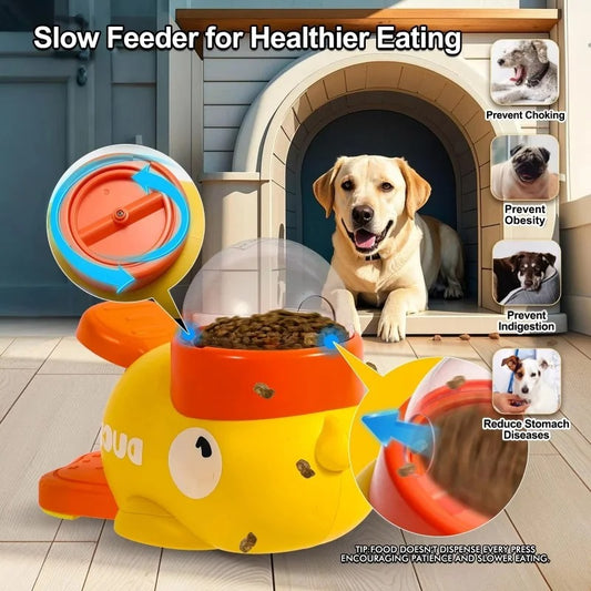 🐶 Quack & Snack! 2-in-1 Interactive Dog Toy 🍖🦆